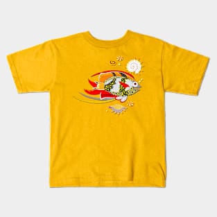 Illustration of fantastic fish. Kids T-Shirt